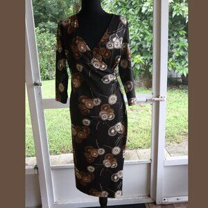 Papaya midi wrap around dress/ tunic floral pattern size 4